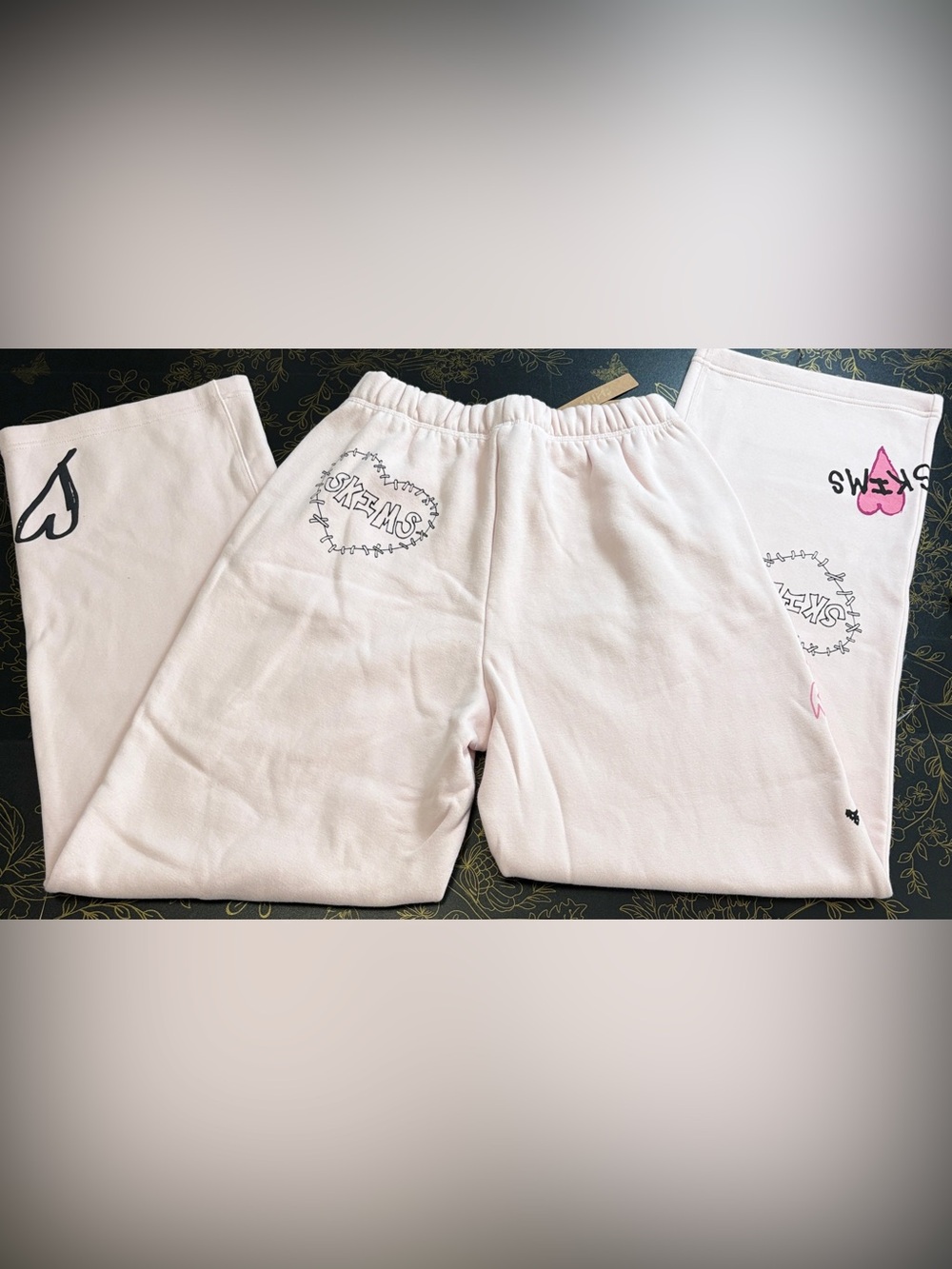 ๐ธ SKIMS Cotton Fleece Classic Straight Leg Pant | Barely Pink Angel | S | NWT - Picture 7 of 7